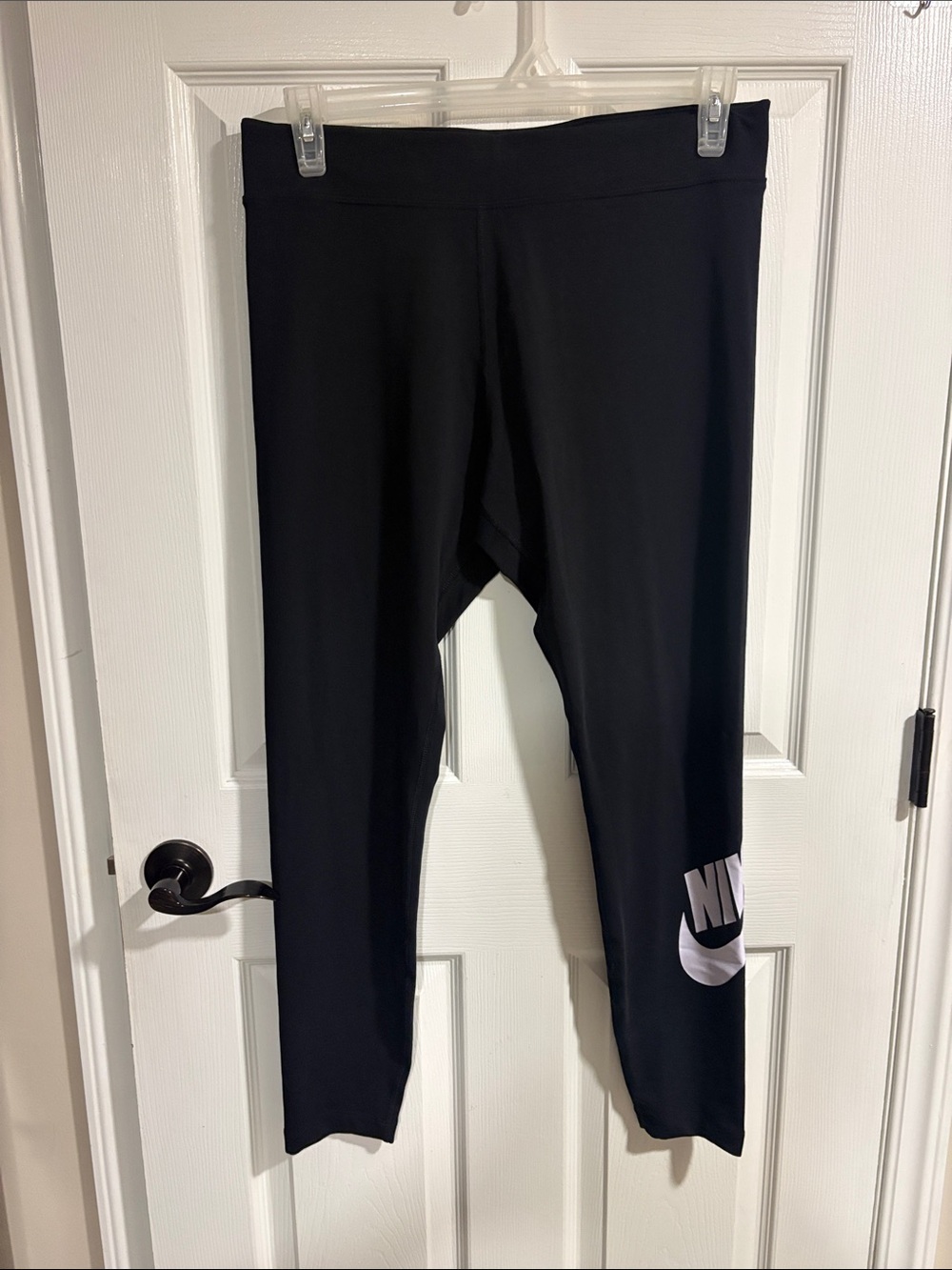 NWOT- Nike Black Leggings with White Logo